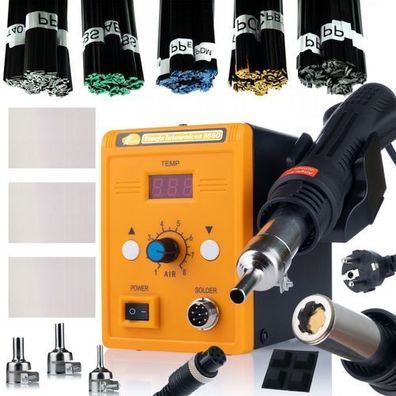 Rosfix Set Kunststoffschweißgerät 858D – 700W, 500g Draht, 3 Gitter
