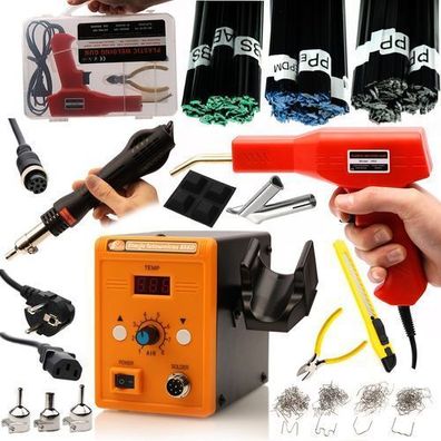 Rosfix Set Kunststoffschweißgerät 858D – 700W, 300g Draht, 200 Klammern