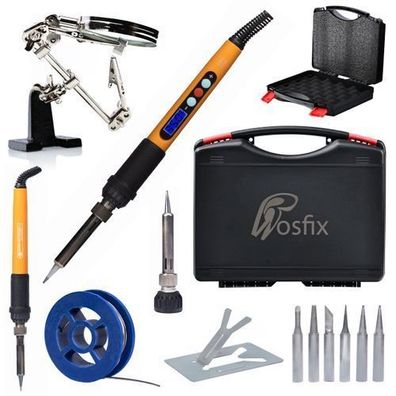 Rosfix Set Lötkolben Electric S 60W – LCD, 180–500°C, 900M Spitzen