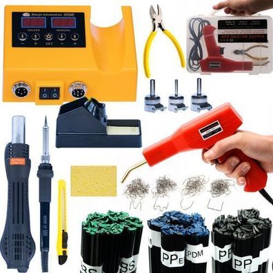 Rosfix Set Kunststoffschweißgerät OH660 – 660W 2in1 mit 300g Draht & Tacker