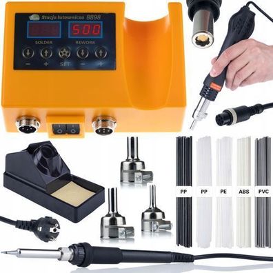 Rosfix Lötstation 2in1 OH660 – 660W Hot-Air & Kolben | Set mit Kunststoffdraht