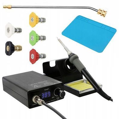 Rosfix Set Lötstation T12 OLED 75W – 200–450°C | Lanze+Düsen+Matte