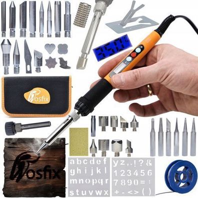 Rosfix Set Lötkolben 60W mit Display – 11in1 Kit | 180–500°C, 900M, Etui