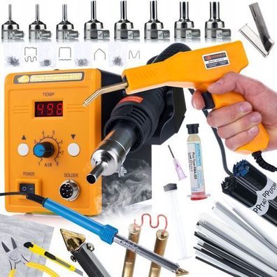 Rosfix Set Kunststoff-Schweißstation 858D – 700W, 8 Düsen, 600°C, Flux