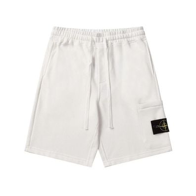 Stone Island Herren Shorts Logo Patch Sommer Kurze Hose Baumwolle Freizeit