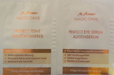 M. ASAM Magic Care Perfect Teint Hautoptimierer & Perfect Eye Serum 2x 2ml Reisegröße