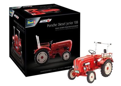 Revell Adventskalender Porsche Junior 108 - Traktor in 24 Tagen bauen, ab 10 Jahren
