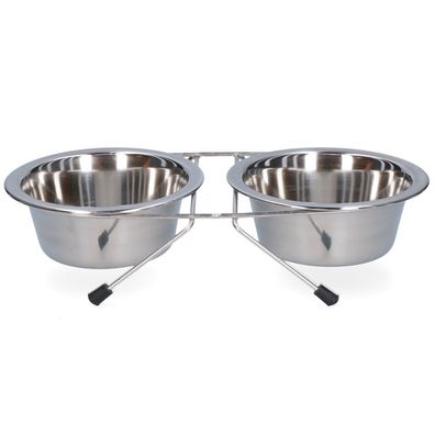 Speise- und Trinkschale Edelstahl mit Ständer ß 13 cm (350 ml)