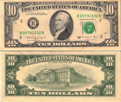 USA 10 Dollar 1988 (VF-XF) 600# P 486 B - New York