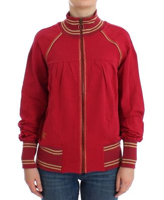 John Galliano Pink Mock Zip Cardigan Sweatshirt Sweater