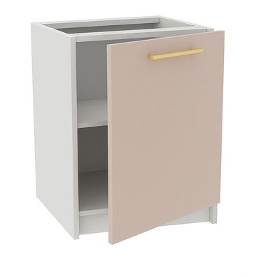 Unterschrank 60cm Puderrosa-Weiß SOFT CLOSE, SIENA, LINDA, PURE LINE