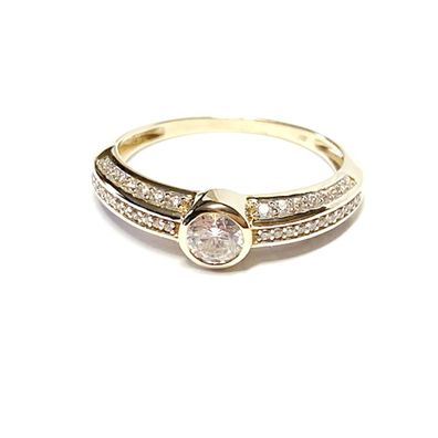 toller Schmuckring in 333/- Gelbgold mit Zirkonia #68