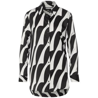 Street One Black And White Viscose Blouse
