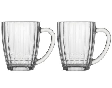 Bierkrug Nostalgie 2 x 500 ml transparent Bier Bierglas Maßkrug