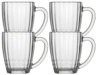 Bierkrug Nostalgie 4 x 500 ml transparent Bier Bierglas Maßkrug