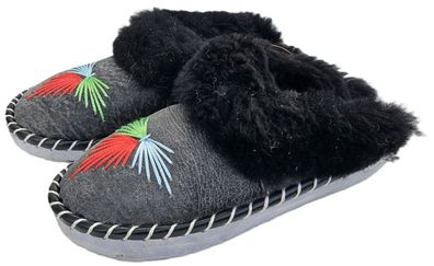 Lammfell Warme Latschen Mules Hausschuhe Gr.41 NEU, Schaffell/ -leder Handarbeit B.4