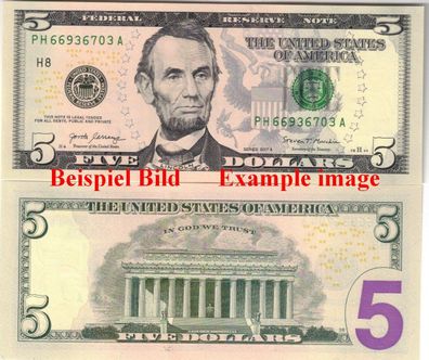 USA 5 Dollar 2017 Unc. 600#