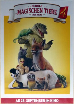 Die Schule der magischen Tiere 4 - Original Kinoplakat A1 - Tiergruppe - Filmposter
