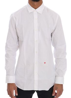 Moschino White Cotton Stretch Slim Fit Dress Shirt
