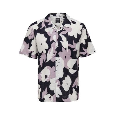 Only & Sons Purple Linen Shortsleeve