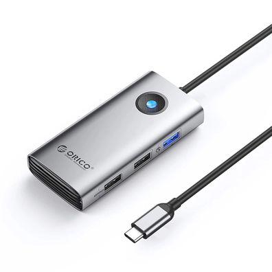 ORICO PW11-5P USB-C Hub Dockingstation mit HDMI, USB-A & USB-C, grau