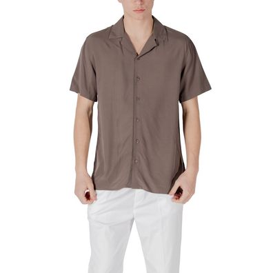 Gianni Lupo Brown Viscose Shortsleeve
