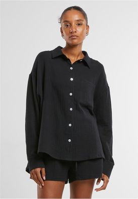 Urban Classics Damen Ladies Oversized Musselin Blouse TB7476