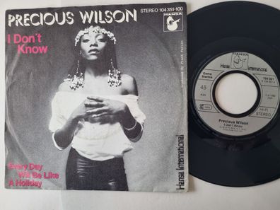 Precious Wilson - I Don't Know 7'' Vinyl Germany