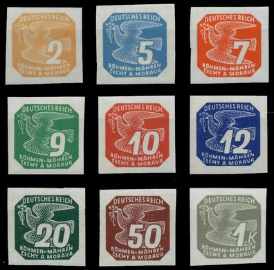 BÖHMEN MÄHREN Zeitungsm Nr 117-125 postfrisch X9F6ADA