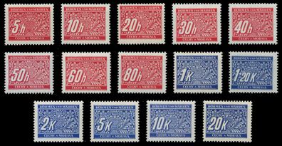 BÖHMEN MÄHREN PORTO Nr 1-14 postfrisch X9F6B0E