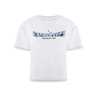 Kenzo Elegant White Cotton Top for Women