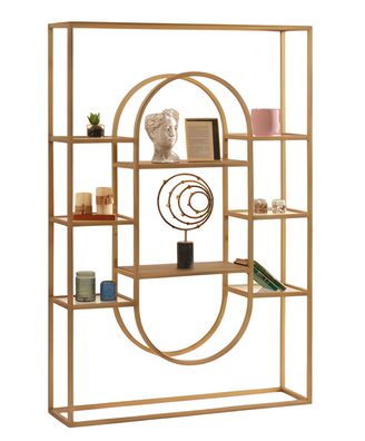 Freistehendes Regal als Trennwand Raumteiler Regal Metall Ablage