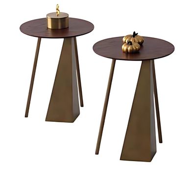 Zwei Beistelltische mit stylischer Tischplatte Couchtisch