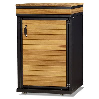 Außenküchenmodul aus Holz in Braun wetterfest und langlebig