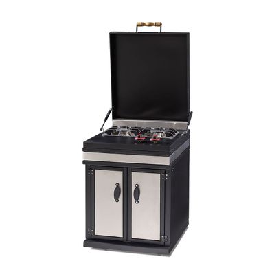 Außenküchenmodul aus Edelstahl in Silber für Garten und Terrasse