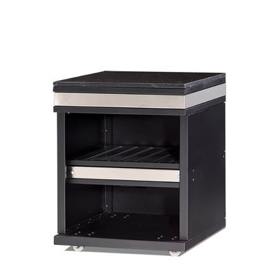 Außenküchenmodul aus Edelstahl in Schwarz modern