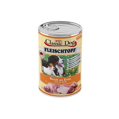 Classic Dog Adult Fleischtopf Pur Reich an Ente 6 x 400g