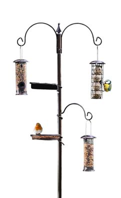 Vogelfutterstation 5 in 1, Metallfutterstation, Vogelfutterspender