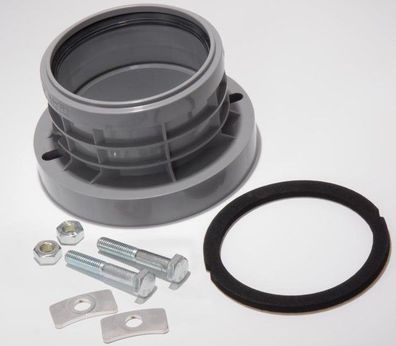 airfit Flansch-Adapter DN 110/90aus PP und VA, Lochabstand 125-143mm