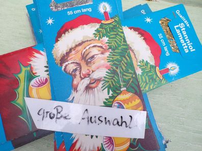 altes Qualitäts Stanniol Lametta ist das Beste lachender Weihnachtsmann