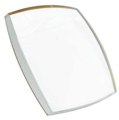 Lotus | Uhrenglas eckig Mineralglas rosegoldfarbener Rand 15418 15665