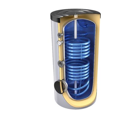 500 Liter Solar- Warmwasserspeicher mit 2 Wärmetauschern inkl. Isolierung und Versand