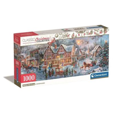 Weihnachten Getting Ready 1000-teiliges Panoramapuzzle Clementoni
