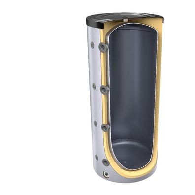 300 Liter Pufferspeicher ohne Wärmetauscher inkl. Isolierung und Versand