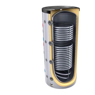 500 Liter Pufferspeicher mit 2 Wärmetauschern inkl. Isolierung und Versand