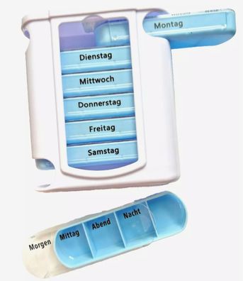Medikamentenbox TOWER Pillendose 7 Tage 4 Fächer pro Tag Tablettenbox Pillenbox