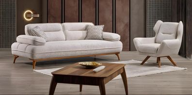 Stilvolle Gästegarnitur 2 Stück Sofa 3 + 1 Sitzer wird Ihr Wohnzimmer dekorieren