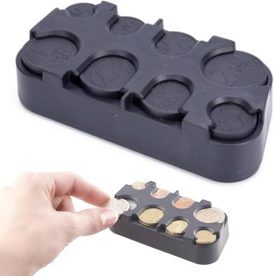 NEU Geldkassette Kleingeldbox Sortierer Spender für Wechselgeld Kleingeld Münzen