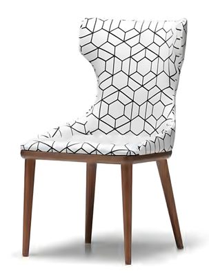 Klassischer, strenger Stuhl, der Ordnung und Geschmack betont