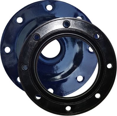 8 Loch Flanschdeckel mit 1 1/2" IG und Dichtung als Adapter für Elektroheizstäbe ink